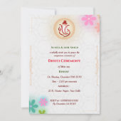 Invitation Cérémonie du Boy Dhoti indien Pancha Kattu (Devant)