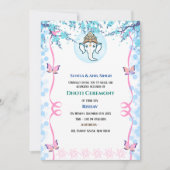 Invitation Cérémonie du Boy Dhoti indien Pancha Kattu Invit (Devant)