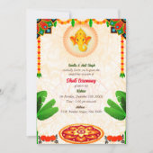 Invitation Cérémonie du Boy Dhoti indien Pancha Kattu Invit (Devant)