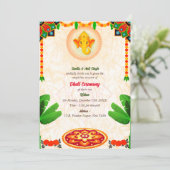 Invitation Cérémonie du Boy Dhoti indien Pancha Kattu Invit (Debout devant)