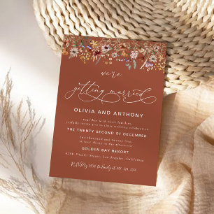 Invitation Cérémonie du Mariage Fleur sauvage minuscule de Te