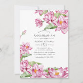 Invitation Cérémonie du premier riz de l'Annaprashan Floral A (Devant)