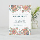 Invitation Cérémonie du premier riz de l'Annaprashan Paisley (Debout devant)