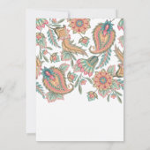 Invitation Cérémonie du premier riz de l'Annaprashan Paisley (Dos)