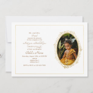 Invitation Cérémonie du premier riz de l'Annaprashan Photo fl