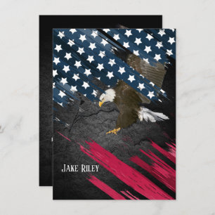 Invitation Cérémonie du scoutisme Aigle à tête blanche sur dr