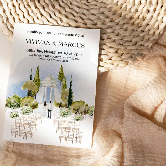 Invitation Cérémonie élégante des Mariages extérieurs - Inspi