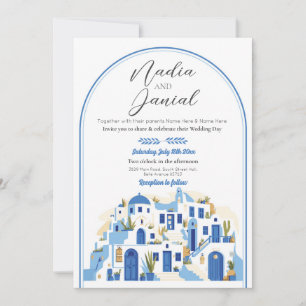 Invitation Cérémonie grecque de Santorin mariage
