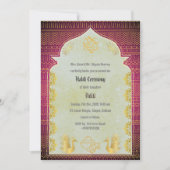 Invitation Cérémonie Haldi de la mariée hindoue indienne Gane (Devant)