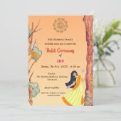 Invitation Cérémonie Haldi de la mariée hindoue indienne Papi (Debout devant)