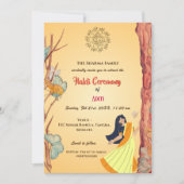 Invitation Cérémonie Haldi de la mariée hindoue indienne Papi (Devant)