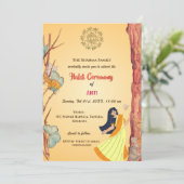 Invitation Cérémonie Haldi de la mariée hindoue indienne Papi (Debout devant)