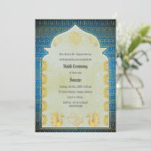 Invitation Cérémonie Haldi du marié hindou indien Ganesha (Debout devant)