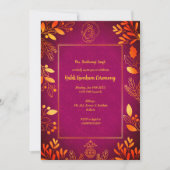 Invitation Cérémonie Haldi Kumkum (Devant)