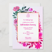 Invitation Cérémonie Haldi Kumkum (Devant)