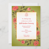 Invitation Cérémonie Haldi Kumkum (Devant)