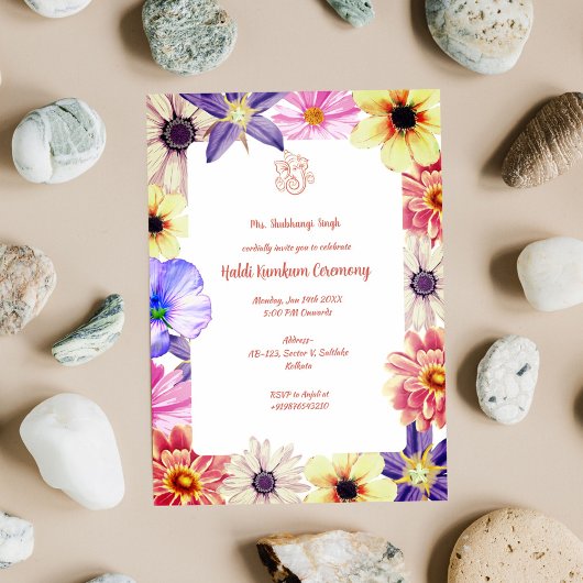 Invitation Cérémonie Haldi Kumkum