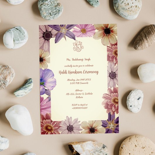 Invitation Cérémonie Haldi Kumkum