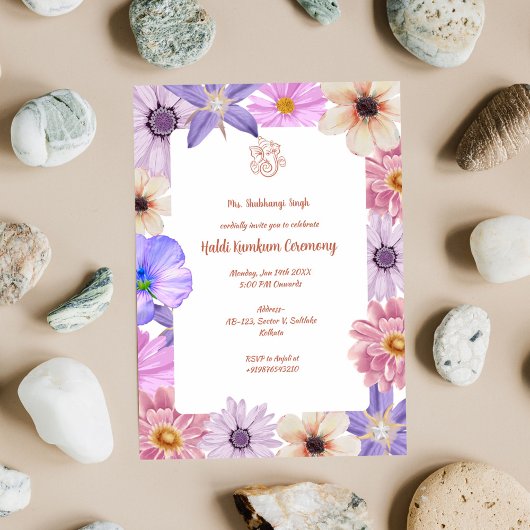 Invitation Cérémonie Haldi Kumkum
