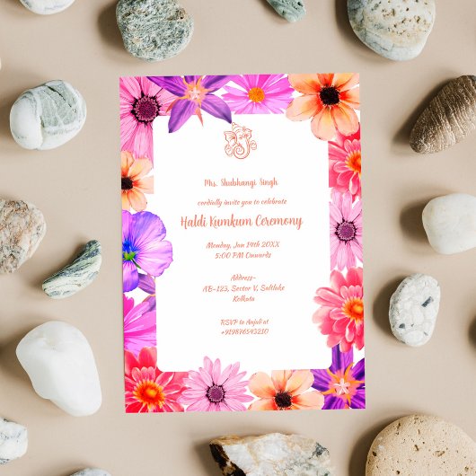 Invitation Cérémonie Haldi Kumkum