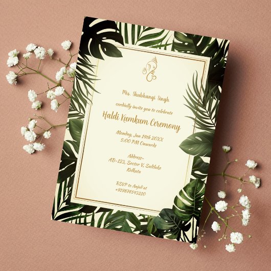 Invitation Cérémonie Haldi Kumkum