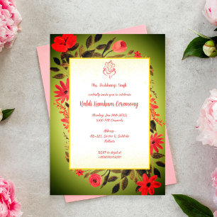Invitation Cérémonie Haldi Kumkum
