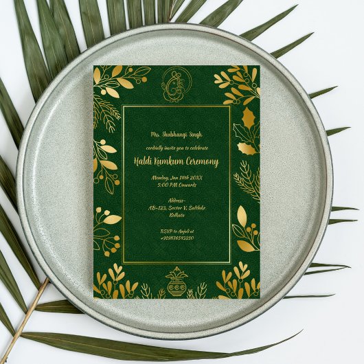 Invitation Cérémonie Haldi Kumkum