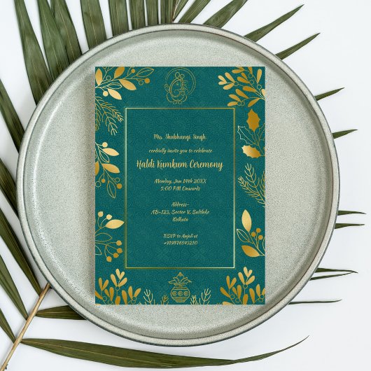 Invitation Cérémonie Haldi Kumkum