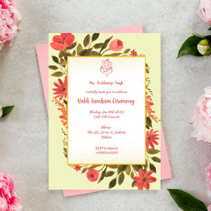 Invitation Cérémonie Haldi Kumkum