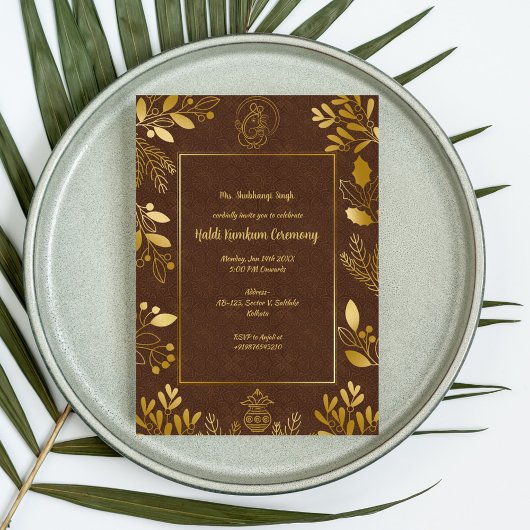 Invitation Cérémonie Haldi Kumkum
