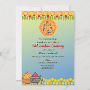 Invitation Cérémonie Haldi Kumkum