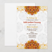 Invitation Cérémonie Haldi Kumkum (Devant / Derrière)