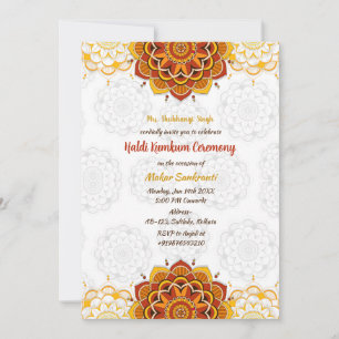 Invitation Cérémonie Haldi Kumkum