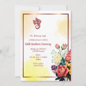 Invitation Cérémonie Haldi Kumkum (Devant)