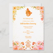 Invitation Cérémonie Haldi Kumkum (Devant)