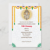 Invitation Cérémonie hindou de Janeu de Poite Upanayanam (Devant)