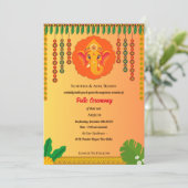 Invitation Cérémonie hindou de Janeu de Poite Upanayanam (Debout devant)