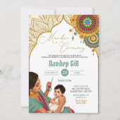 Invitation Cérémonie indienne de Baby Boy Mundan (Devant)