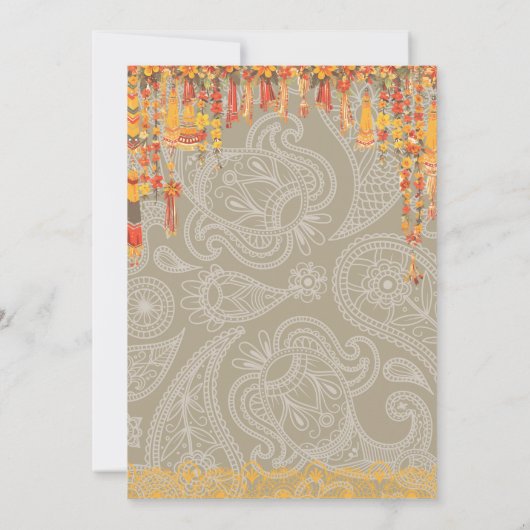 Invitation Cérémonie indienne de baptême de bébé (Dos)