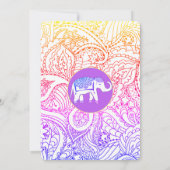 Invitation Cérémonie indienne de l'Annaprashana du premier ri (Dos)