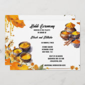 Invitation Cérémonie indienne de pâte haladi mariage traditio (Devant / Derrière)