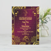 Invitation Cérémonie indienne des Fiançailles hindous Elément (Debout devant)