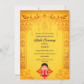 Invitation Cérémonie indienne hindou Groom Haldi Royal (Devant)