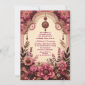 Invitation Cérémonie Mehandi Pavillon Mulberry Mariage indien (Devant)