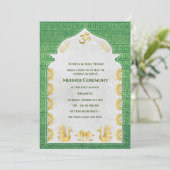 Invitation Cérémonie Mehndi de la mariée indienne Dessin de p (Debout devant)