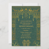 Invitation Cérémonie Mehndi de la Mariée Indienne Éléments Do (Devant)