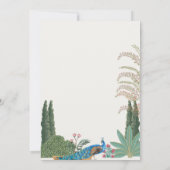 Invitation Cérémonie Mehndi Indienne Jaune Vert Classe Ornée  (Dos)