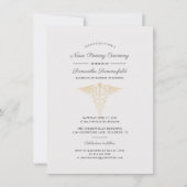 Invitation Cérémonie minimaliste d'épinglage des infirmières  (Devant)