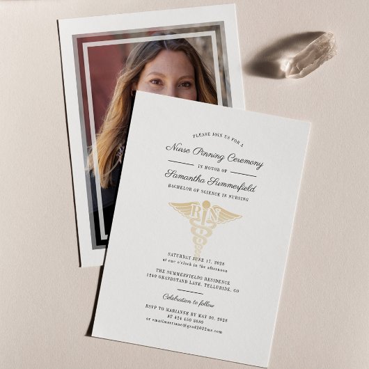 Invitation Cérémonie minimaliste moderne d'épinglette des dip