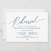 Invitation Cérémonie romantique du Mariage et répétition du d (Devant)